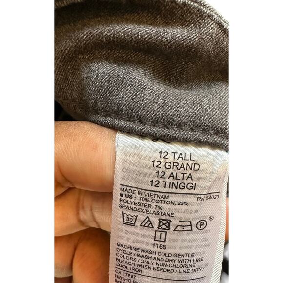 Old Navy Gray Office Business Career Work Pixie Ankle Pants Size 12 Tall - Picture 3 of 14